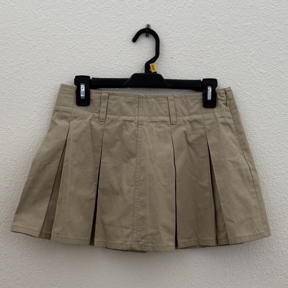 MUSINSA STANDARD Size S Khaki Short Pleated Skirt